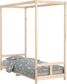vidaXL tömör fenyőfa gyerekágykeret 80 x 200 cm