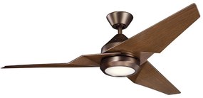 Kichler KLF-JADE-60-BB-LED Dimmelhető mennyezeti ventilátor JADE 18W/230V barna + távirányító