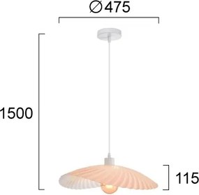 DANCE zsinóros függeszték 1xE27/40W/230V, rózsaszín