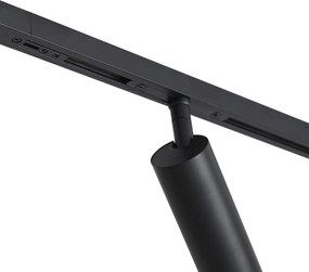 Modern fekete sínrendszer 2 spotlámpával és 3 függőlámpával, 1 fázisú - Slimline Uzzy Eira