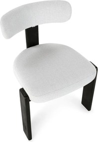 Fekete-világosszürke kárpitozott étkezőszék szett 2 db-os Nadia – MOME