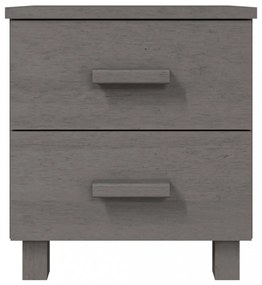 HAMAR 2 db világosszürke tömör fa éjjeliszekrény 40x35x44,5 cm