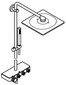 GROHE 26508000 - EUPHORIA SMARTCONTROL 310 CUBE zuhanyrendszer, magasfényű króm