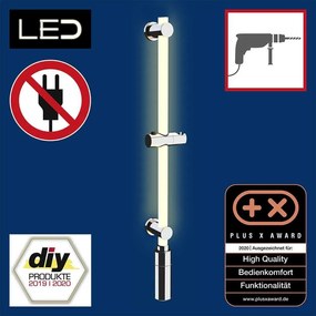 Ezüstszínű fali zuhanytartó 74 cm LED – Wenko