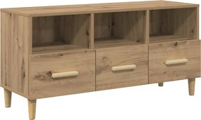 vidaXL TV szekrény fiókkal Művészi tölgy 102 x 36 x 50 cm Faanyag