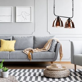 Csillár láncon MARIO 2xE27/60W/230V sárgaréz