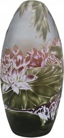 Üveg váza színes kék üveg Ajándék váza kézműves dekoráció