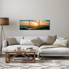Napkelte a tenger felett (órával) (90x30 cm)