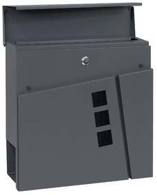 Postaláda BK 932 II, csővel és ablakokkal, antracit