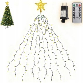 KarĂĄcsonyfa FĂ©nyfĂŒzĂ©r Csillag CsĂșcsgal 1,5M 260 Led