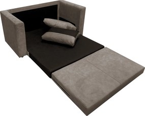 Kihúzható kanapé, szürkésbarna Taupe, BEJA