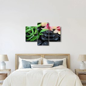Kép - Kövek és orchideák (90x60 cm)