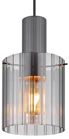 Globo 15904HS - Csillár zsinóron TULIVAR 1xE27/40W/230V átm. 18 cm szürke