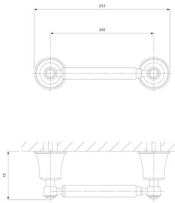 OMNIRES AL53510CR - WC-papír tartó ART LINE fényezett króm