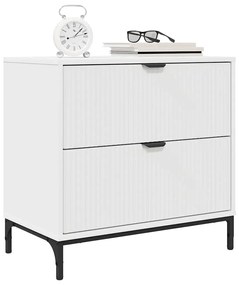 Éjjeli asztal fiókkal Fehér 63.5 x 36 x 61 cm Faanyag