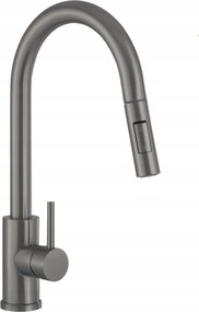 Konyhai csaptelep Gun Grey Szürke Acél kifolyócső Ww