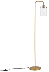 Design állólámpa bronz színben, átlátszó üveggel - Domo