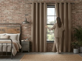 Bézs OXFORD függöny 140x250 cm Felfüggesztés: Hullámos sínszalag