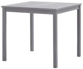 vidaXL szürke tömör akácfa kerti asztal 80 x 80 x 74 cm