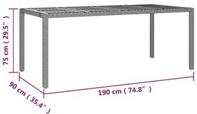 vidaXL 9 részes fekete polyrattan kerti bisztrógarnitúra párnákkal