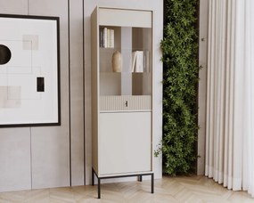 Üveges Vitrin Kasmír/Fekete Színben. MAGGIORE MA04 2D