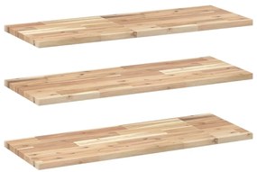 3 db kezeletlen tömör akácfa függőpolc 80 x 30 x 2 cm