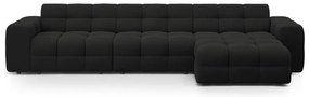 Fekete sarokkanapé (jobb oldali-heverő résszel) Kendal – Micadoni