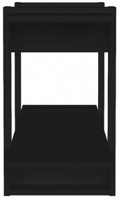 fekete szerelt fa könyvszekrény 100 x 30 x 51 cm
