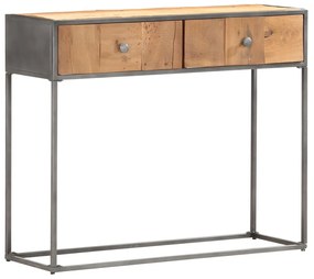 tömör újrahasznosított fa tálalóasztal 90 x 30 x 75 cm
