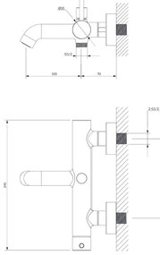 OMNIRES Y1230CR - Fürdőcsap Y fényezett króm