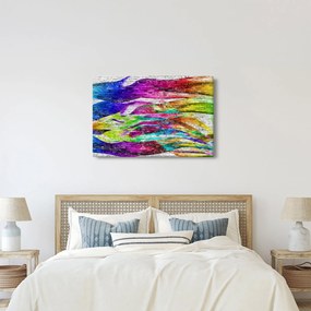 Kép - Téglafal színes lángokkal (90x60 cm)