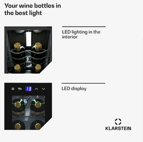 Klarstein Shiraz 14 Slim Uno borhűtő 14 plack 5 - 18 °C érintésvezérlés