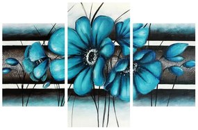 Kék virágok képe (90x60 cm)