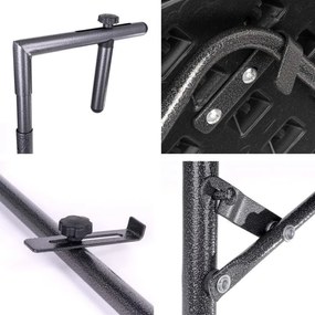 GARTHEN Felfüggeszthető összecsukható asztal fekete