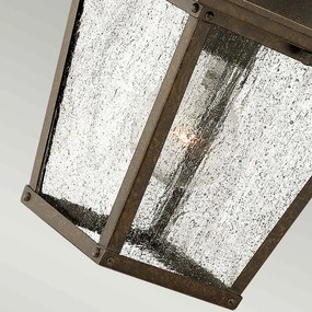 ELSTEAD HK-TRELLIS2-S TRELLIS Klasszikus Kültéri Fali Lámpa Antik Bronz, Átlátszó E27 IP44