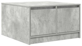 betonszürke dohányzóasztal fiókokkal 70,5x70x40 cm