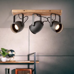 Brilliant - CROWTON spotlámpa 3xGU10/6W/230V fenyő