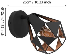Eglo 43715 - Fali spotlámpa CARLTON 1xE27/40W/230V