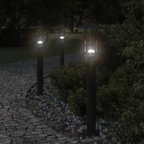 3 db fekete rozsdamentes acĂ©l kĂŒltĂ©ri ĂĄllĂłlĂĄmpa 60 cm
