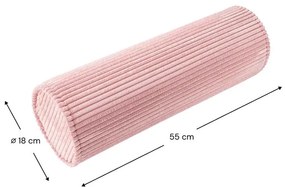 Rózsaszín kordbársony párna gyerek kanapéhoz Roll – Wigiwama