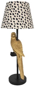 Asztali lámpa arany papagáj dekorral Ø 25*73 cm