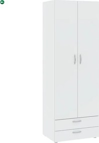 BASIC Gardróbszekrény Fehér Színben 74 cm