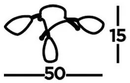 Searchlight 8183-3AB - Felületre szerelhető csillár OPERA 3xG9/7W/230V