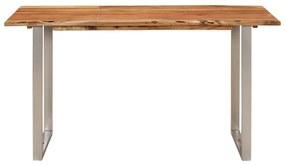Tömör akácfa étkezőasztal 140 x 70 x 76 cm