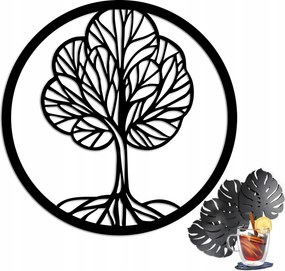 Falikép, kerek áttört fa hálószoba nappali dekoratív panel