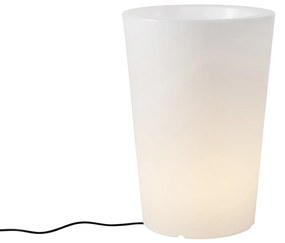 Kültéri állólámpa fehér 60 cm virágcserép IP44 - Verano