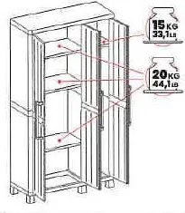 GARAGE Háromajtós szekrény magas fekete