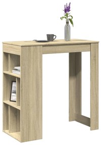 sonoma tölgy szerelt fa bárasztal tárolókkal 102x50x103,5 cm