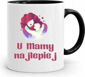 Fekete Bögre Ajándék Anyukáknak A Legjobb Nyomtatott Fotóval