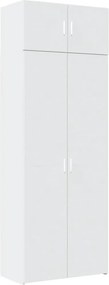 vidaXL fehér szerelt fa tárolószekrény 80 x 42,5 x 225 cm